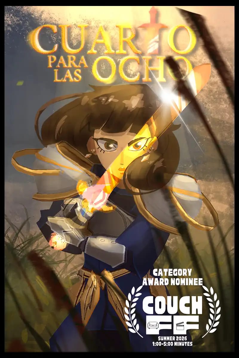 Poster del cortometraje Cuarto para las ocho — Cortometraje de 1er Corto Mitad de carrera UAD
