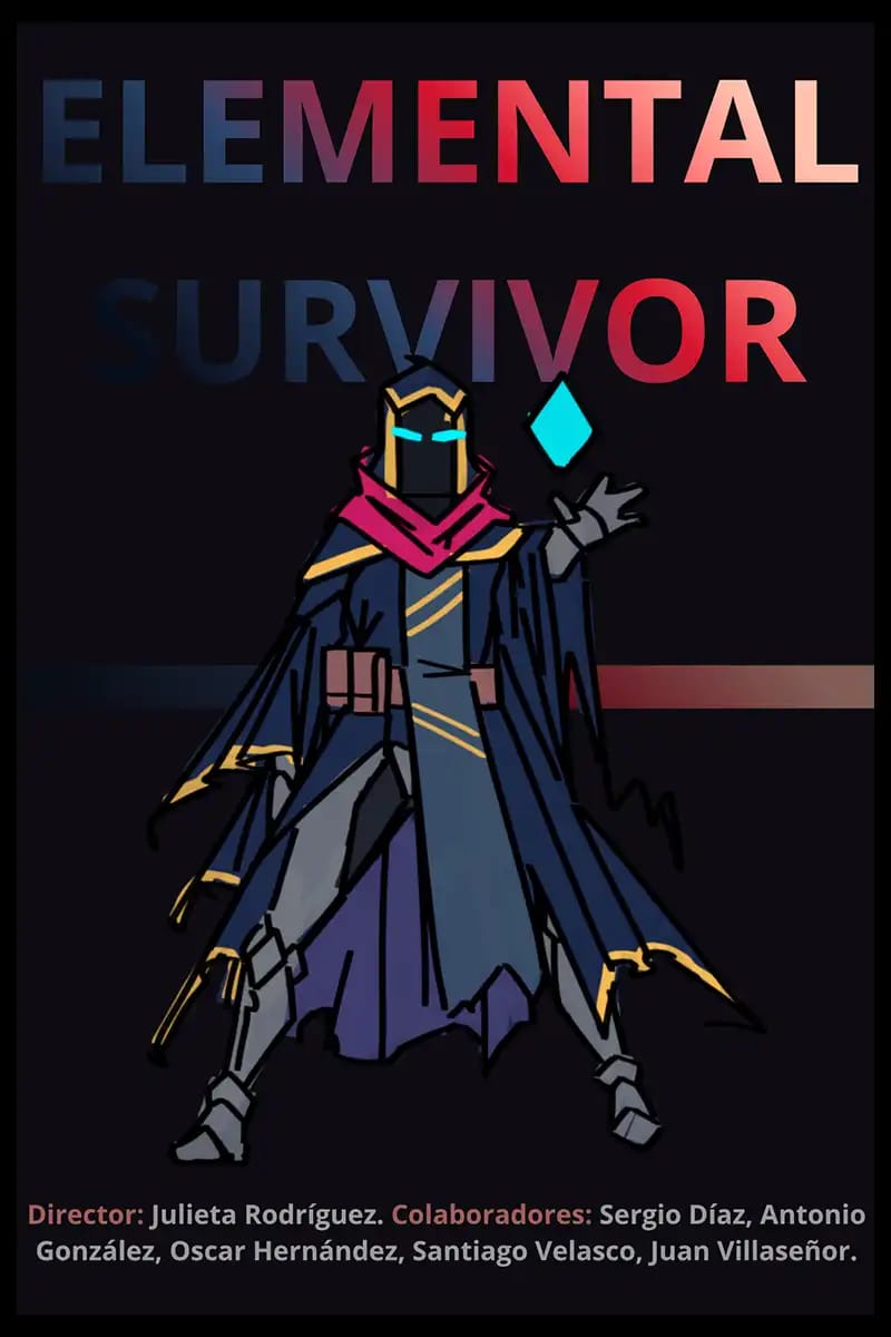 Poster del cortometraje Elemental Survivor — Cortometraje de 1er Prototipo Mitad de Carrera UAD