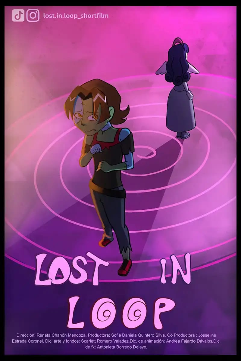 Poster del cortometraje Lost in Loop — Cortometraje de 2do Corto Titulación UAD